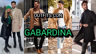 130 OUTFITS con GABARDINA y CHAQUETAS LARGAS para hombre [upl. by Lezti]