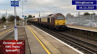 Christmas EWS Trains Episode 12  Trains at Sittingbourne 16122023 [upl. by Jabon164]