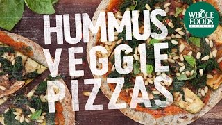 Hummus Veggie Pizza  Recipes  Whole Food Markets [upl. by Adnowal]