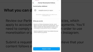 Instagram Ineligible Country or Region problem instagram [upl. by Hauser717]