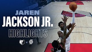 Jaren Jackson Jr Highlights vs Portland Trail Blazers [upl. by Aerua]