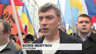 Thousands attend antiwar protests in Moscow [upl. by Vial]