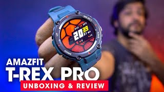 Amazfit TRex Pro Unboxing amp Review ⚡Best Smartwatch 2021 Hindi [upl. by Enaz995]