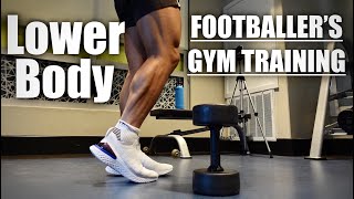 Pro Footballer’s Gym Training  Lower Body  Offseason Training [upl. by Dnalel]