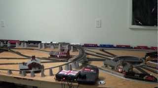 CN rail SD70 parking with chatter Fleischmann turntable [upl. by Ylla]