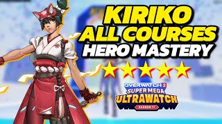 「Hero Mastery」 KIRIKO 5 STAR 100 ALL COURSES Overwatch 2 Season 11 Guide [upl. by Aicelet]