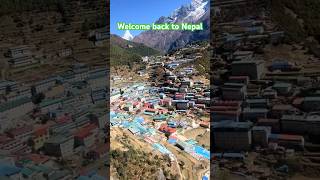 Welcome back to Nepal 🇳🇵beautiful Namche Bazar Mountain View🙏🙏🩷❤️ [upl. by Allertse]