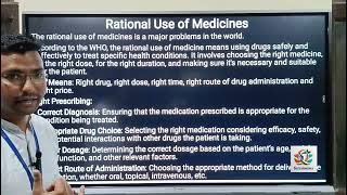 Pharmacotherapeutics Topic Rational Used of Medicines and Evidance Based Medicine [upl. by Aissatsana]