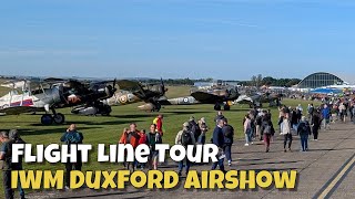 Flight Line Walking Tour • IWM Duxford  Battle of Britain Airshow 2024 [upl. by Nivre]