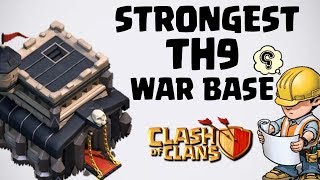 NEW TH9 WAR BASE 2018 Anti 3 STAR  Town Hall 9 TH9 WAR BASE CLASH OF CLANS [upl. by Esinert]