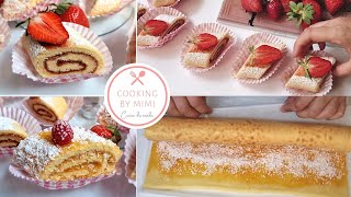 Recette facile du Gâteau roulé à la confiture Saveur FRAISE amp ABRICOTCOCO😋 [upl. by Desi]