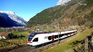 Züge auf der GotthardbahnWinter 2017Silenen Buchholz [upl. by Cartwell]