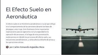 El Efecto Suelo en Aeronáutica Ingenieria en acción [upl. by Yddet960]