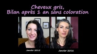 Cheveux gris bilan après 1 an sans coloration [upl. by Akiria832]