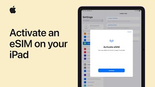 How to activate an eSIM on your iPad  Apple Support [upl. by Milt]