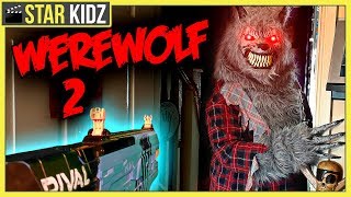 Werewolf Sneak Attack on Ethan 2 Spooky Backyard Chase Nerf Battle [upl. by Odlaumor]