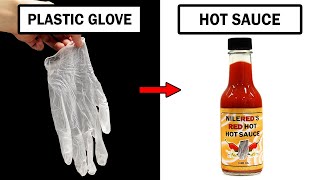 Turning plastic gloves into hot sauce [upl. by Elleiand966]