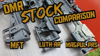 Precision Gas GunDMR Stock Comparison MFT LuthAR Magpul PRS [upl. by Oemac]