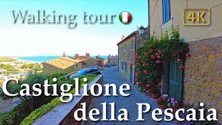 Castiglione della Pescaia Tuscany Italy【Walking Tour】History in Subtitles  4K [upl. by Annoed21]