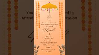 Digital Wedding Invitation wim12couplegoals romanticsong digitalinvitation [upl. by Brahear995]