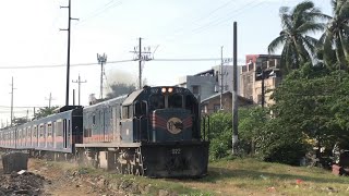 VERY LOUD 7FDL General Electric Locomotive DEL 922 Hauling EMUs 4192021 [upl. by Oer181]