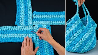 Simple crochet tote bag easy for beginners [upl. by Ja]