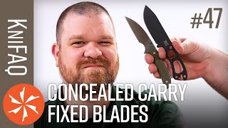 KnifeCenter FAQ 47 Concealed Carry Fixed Blades  Gill Hibben Unusual Knives [upl. by Amsab789]