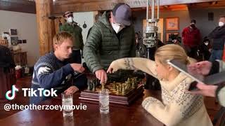 Drew Starkey And Josephine Langford Playing Chess  The Other Zoey Behind The Scene [upl. by Koosis95]