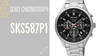 Seiko Analog Chronograph SKS587P1 ReviewBahasa [upl. by Kazue]