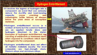 Hydrogen Induced Cracking  Hydrogen Effects by DrGSubramanian Lecture11 [upl. by Notse]