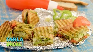 Vegetable Grill Sandwich Mumbai Roadside by Tarla Dalal [upl. by Ybbil]