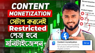 Content Monetization setup করলেই।।Restricted পেজ হবে Monetization।। Instream ads setup [upl. by Cheatham]