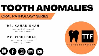 Oral Pathology Tooth Abnormalities 1  Full Lecture 2022 [upl. by Nevyar27]