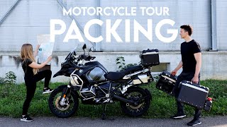 Packing For Motorcycle Trip EVERYTHING We Pack [upl. by Ehctav]