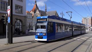 Straßenbahnen in Rostock 4K [upl. by Ecylla465]