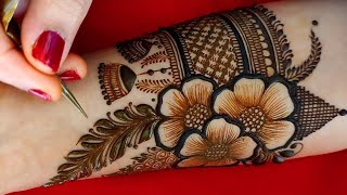 Beautiful Stylish Floral Mehndi Designs Latest New Front hand Henna Karva Chauth Mehendi Mehandi [upl. by Elinet]