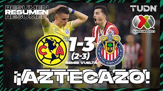 Resumen y goles  América 2133 Chivas  CL2023  Semis  TUDN [upl. by Ydnem89]