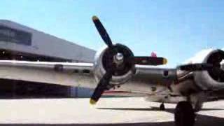 B17G Flying Fortress engine startup and taxi [upl. by Ariait]