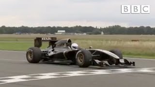 The Stig takes the F1style Lotus round the track  Top Gear  BBC [upl. by Lednyk]