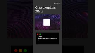 Glassmorphism Effect Using HTML and CSS🪞💻 coding [upl. by Androw]