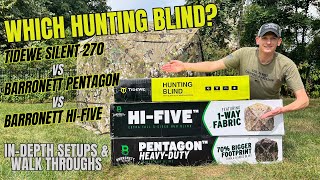 Which Hunting Blind Indepth Reviews of Tidewe Silent Barronett Pentagon HD and Barronett HiFive [upl. by Sung]