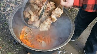 Cooking Pork PlovPilaf with my Dad [upl. by Nelleh]