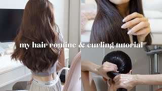 everything about my hair  my hair care routine and how I curl my hair ✨ [upl. by Purdy753]