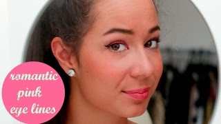 MAKE UP TUTORIAL Pink eye lines Lady Domisha [upl. by Eibbil]