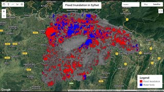 Flood Mapping using Sentinel1 SAR data in Google Earth Engine  Flood damage assessment using GEE [upl. by Russell]