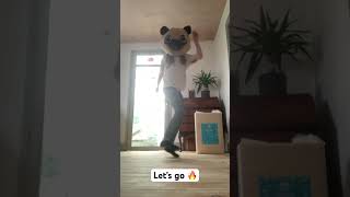 The dog mask carried the dance all the way 🤣 dog funny dance [upl. by Carlie445]