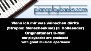 Wenn ich mir was wünschen dürfte Strophe Menschenkind Piano Playback Instrumental [upl. by Thomajan]