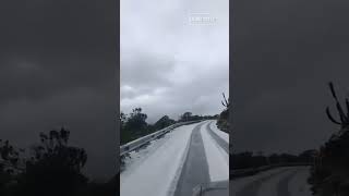 Cae nieve en carreteras de Caldas tras fuerte oleada de calor por el fenómeno de El Niño [upl. by Chrissy]