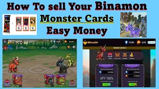 How To sell your Binamon Monster Cards I Binamon Cards I Binamon Coins [upl. by Newfeld846]