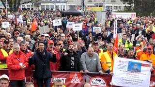 23112017  Protest gegen Stahlfusion [upl. by Brufsky]